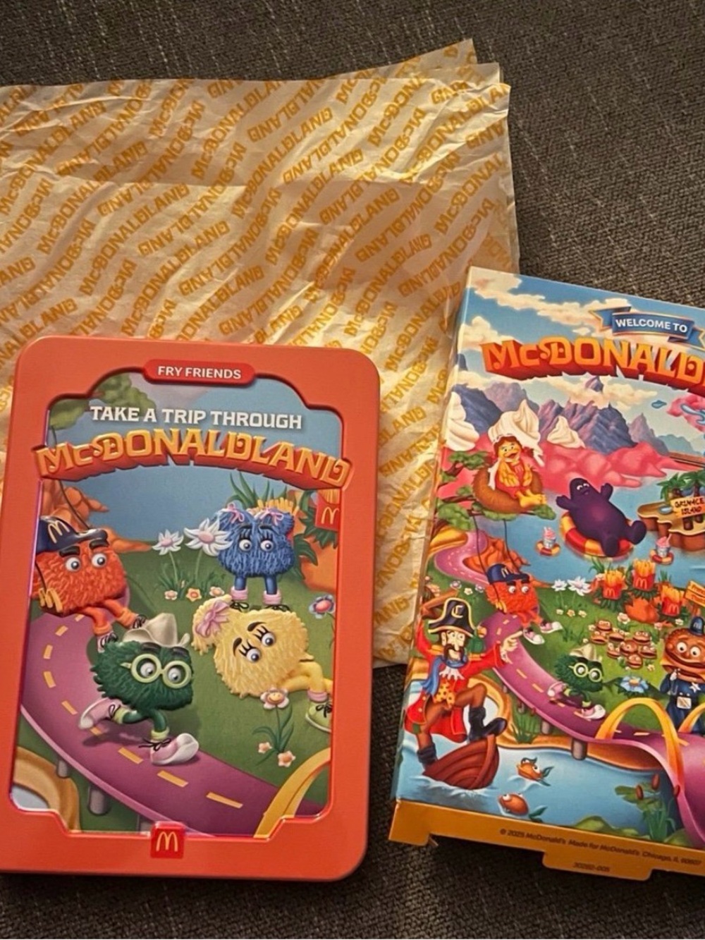 2025 McDonald's The McDonaldLand Adult Happy Meal Tin (Fry Friends) new